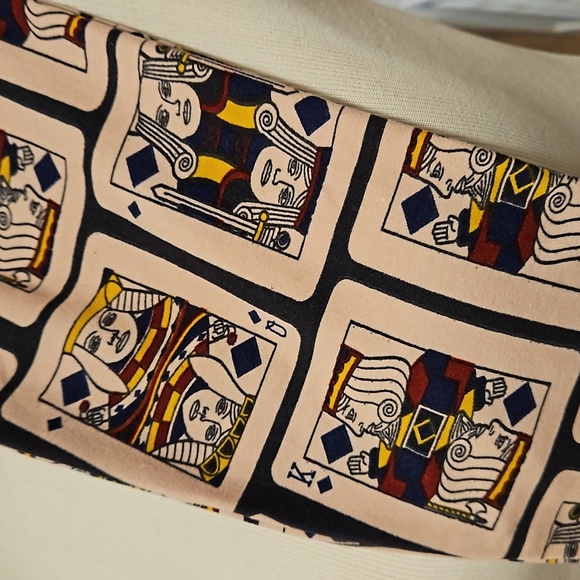 King and Queen playing face cards deck solitare leggings LuLaRoe OS NWOT - Picture 7 of 7